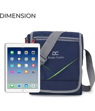 Dezire Crafts Navy Blue Solid Messenger Bag