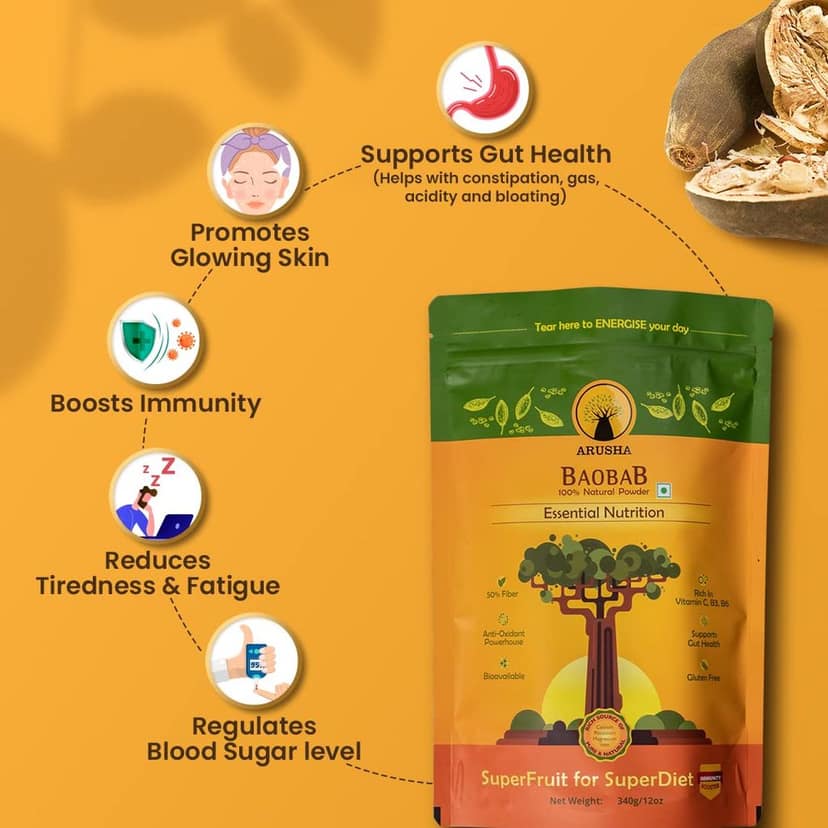 Arusha Baobab 100% Natural Powder view 3