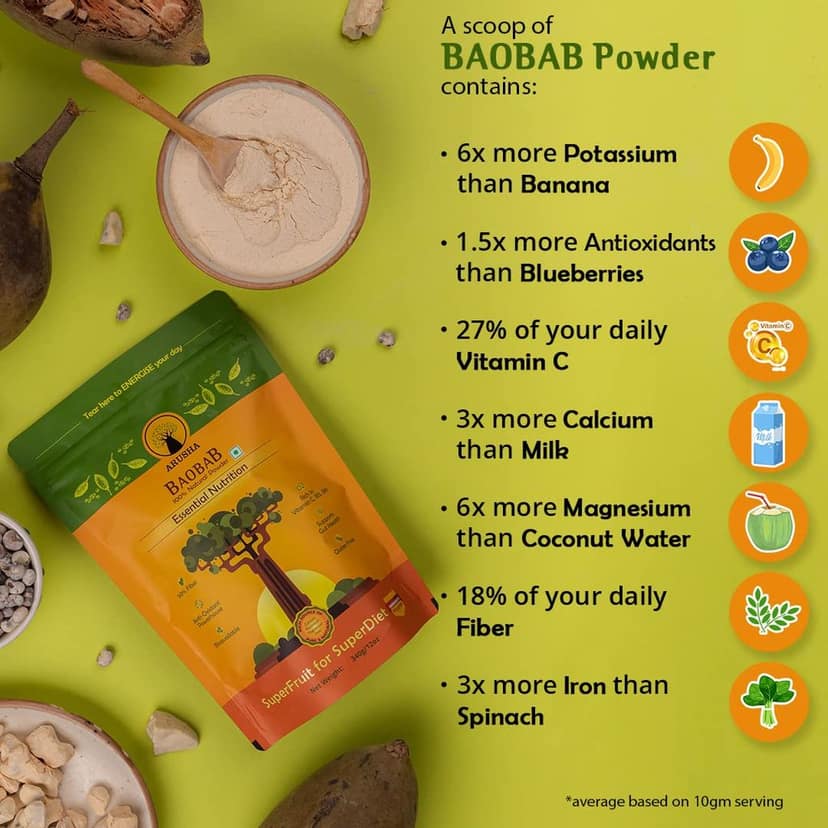 Arusha Baobab 100% Natural Powder view 6