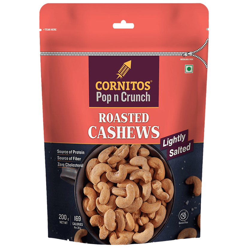 Cornitos Lightly Salted Roasted Cashews, 200 G
