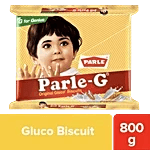 Parle Gluco Biscuits - Parle-G, 800 G Pouch
