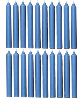 PROSPERRO LUMO - Blue Unscented Pillar Candle 10 cm ( Pack of 20 )