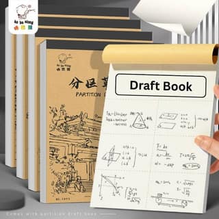 Ka Ba Xiong Partition Draft Notebook (No. 1893) | Perforated Grid Pages | Academic & Professional Drafting