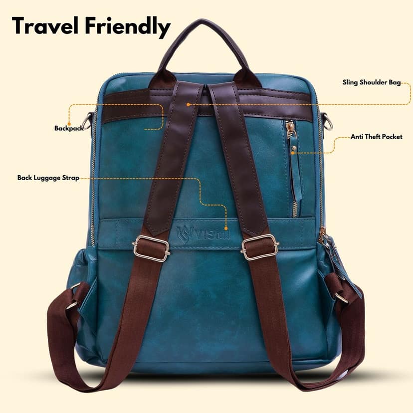 VISMIINTREND Women Bags | Stylish College Backpack | Backpack for Office Use | Travel Backpack | Vegan Leather | Waterproof | Laptop Backpack view 9