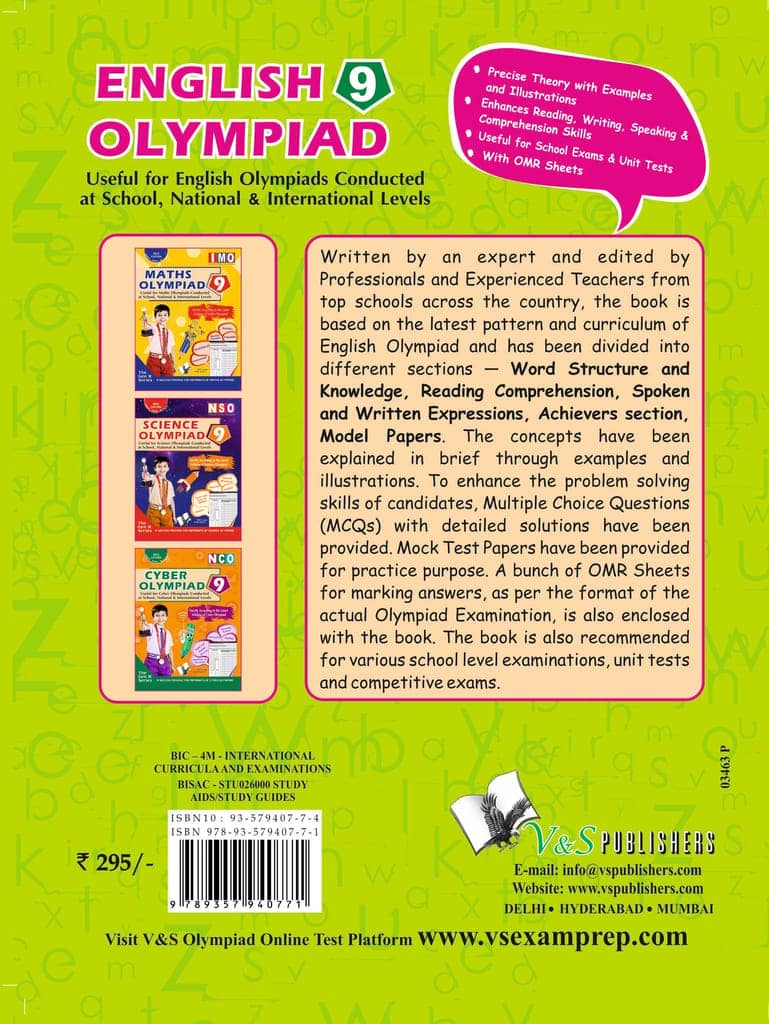 International English Olympiad - Class 9 (With OMR Sheets) view 2