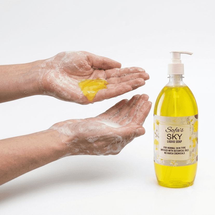 Safa's Sky Lemon Hand Wash – Gentle Liquid Hand Soap with Fresh Citrus Fragrance (500 ml) view 2