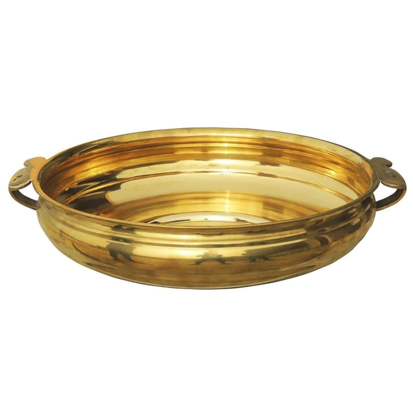 Brass Decorative Urli ? Floral Design Metal Bowl, Diameter : 20 Inch (FMAS594 I) view 2