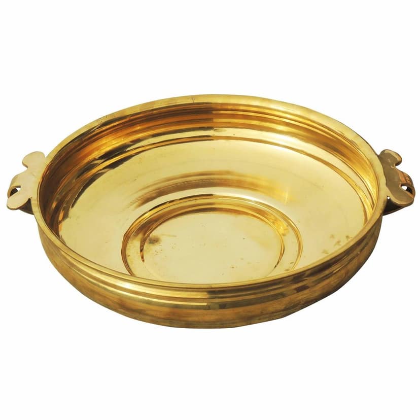 Brass Decorative Urli ? Floral Design Metal Bowl, Diameter : 20 Inch (FMAS594 I) view 3