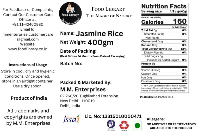 Food Library Fragrant Jasmine Rice view 2