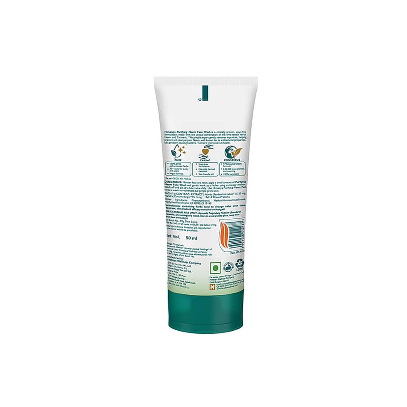 Himalaya Purifying Neem Face Wash, 50 Ml view 2