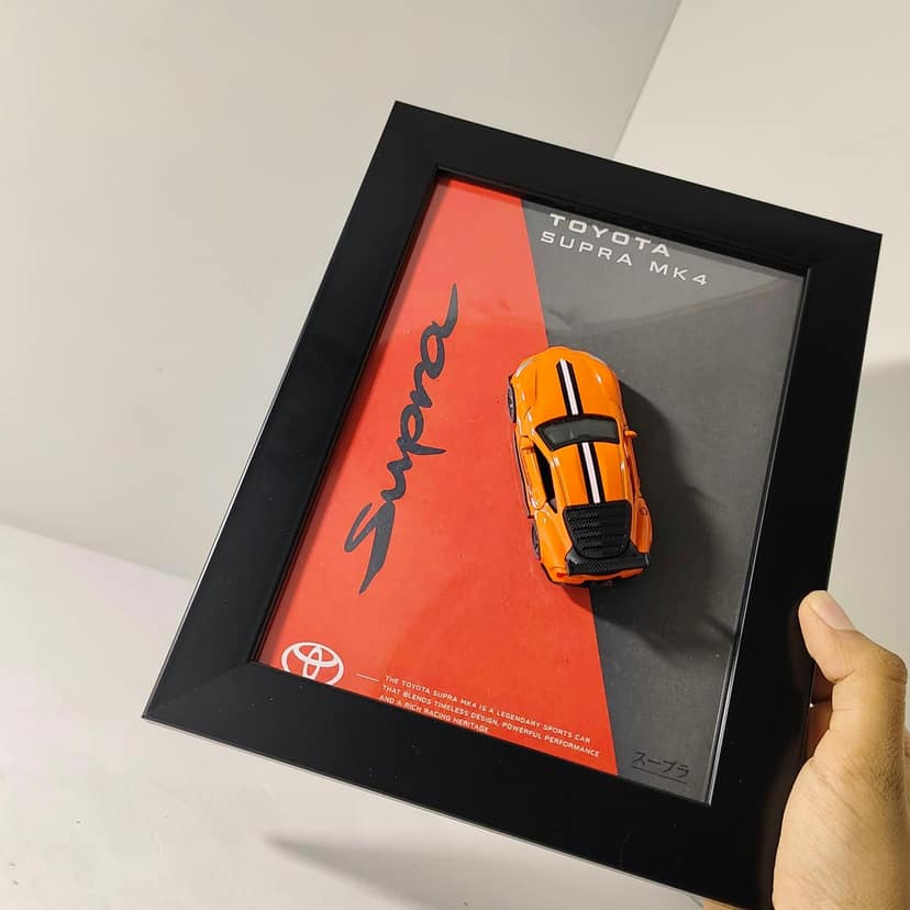 Toyta Supra Die Cast Car Frame view 2