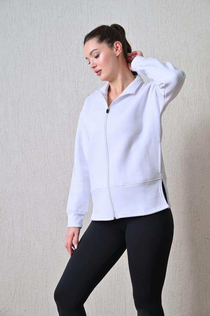 Body Smith Women Solid Full Sleeves Mesh Zipper