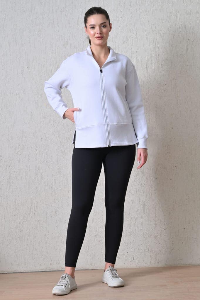 Body Smith Women Solid Full Sleeves Mesh Zipper view 2