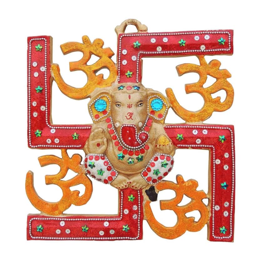 Aluminium Wall Hanging Showpiece Satya With Ganesh (ASMAS249 C) view 2