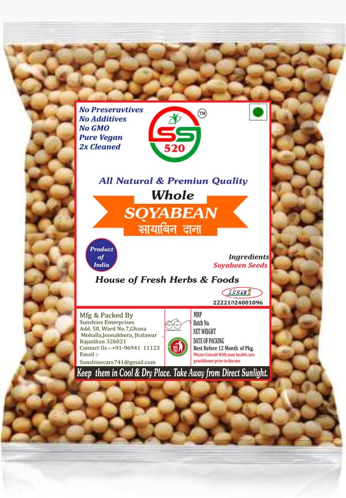 SS520 Row Soyabean Dana 900g. Whole Soya Seeds Soyabin (High Protein & Fiber)