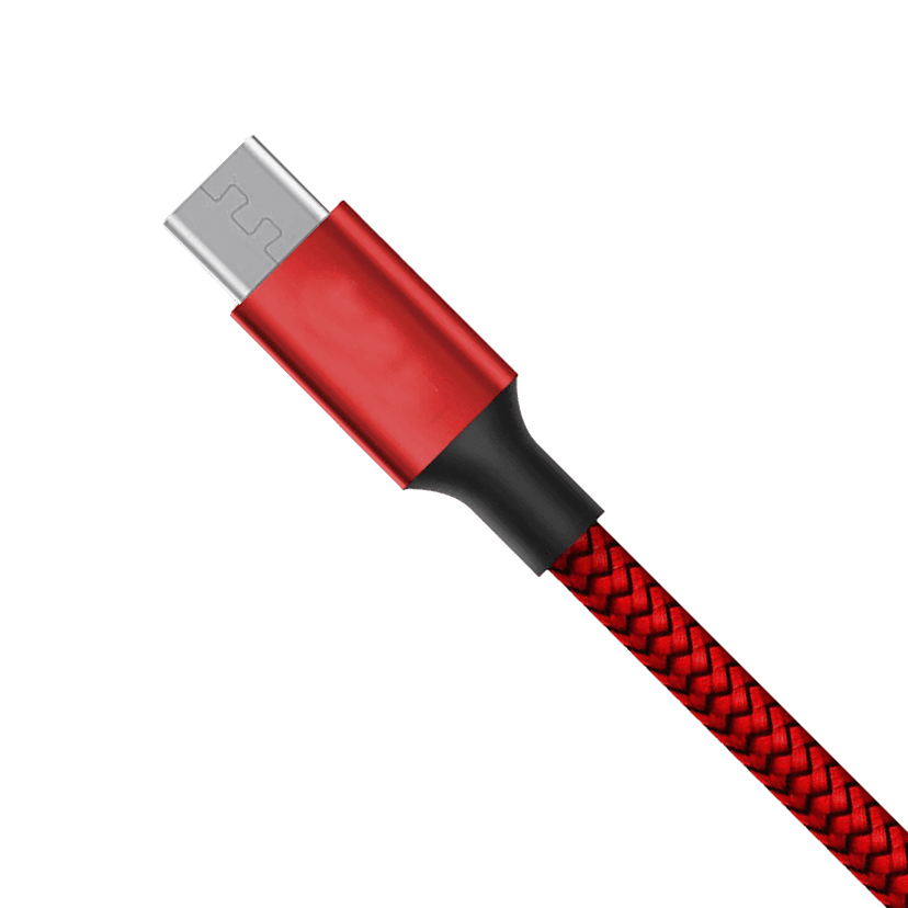 Hammer Unbreakable 3.1A Fast Charging Braided Cable 1 Meter (Red) view 8