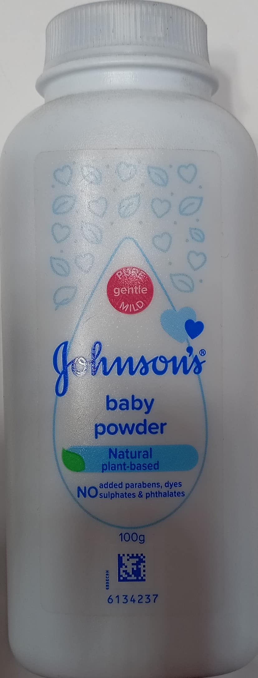 Johnson baby powder natural plant-based 100g