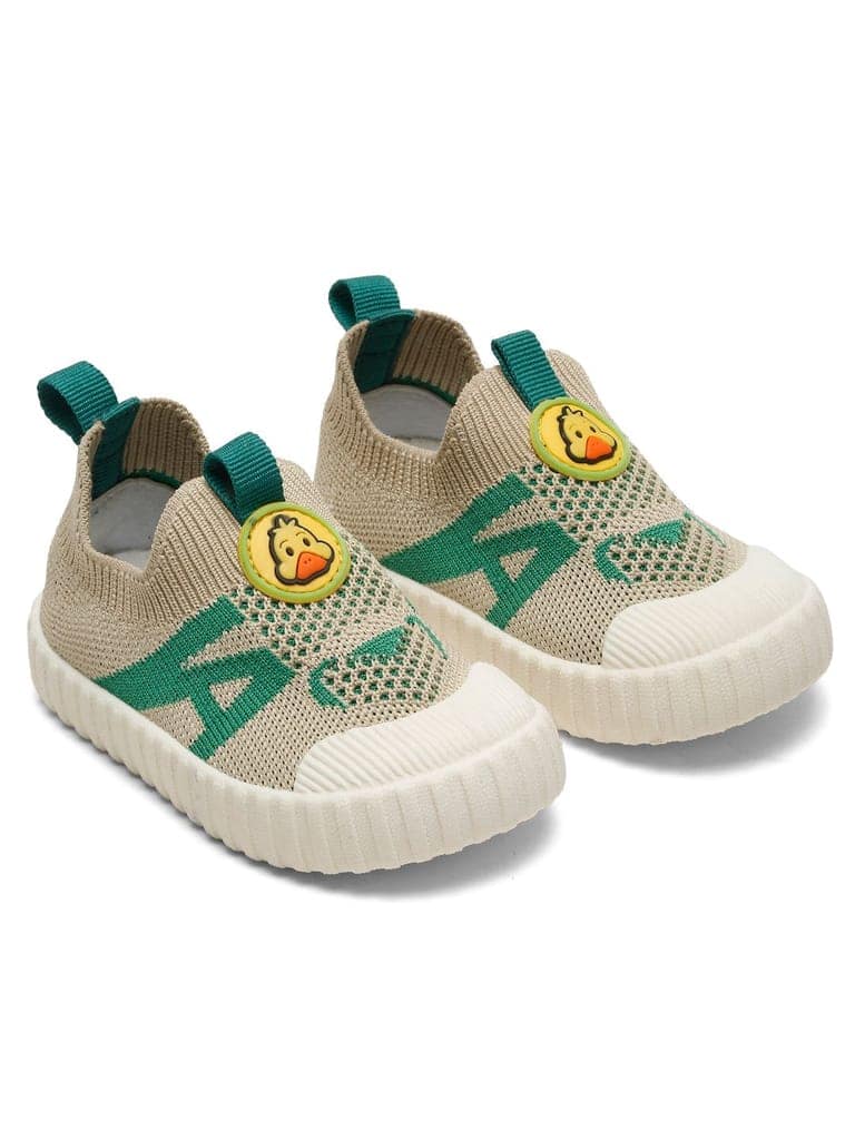 Ducky Toddlers' First Step Shoes - Beige & Green (Unisex) view 3
