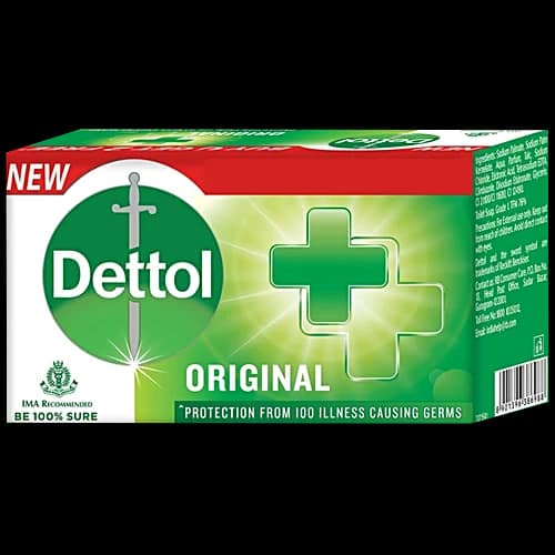 Dettol Bathing Soap Bar - Original, 99.99% Germ Protection, Dermatologically Tested, 125 G