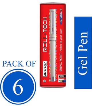Add Gel Roll-Tech Gel Roller Pen - Black Set of 6