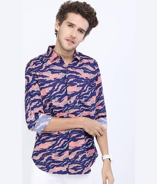 Ketch 100% Cotton Regular Fit Printed Full Sleeves Men's Casual Shirt - Olive ( Pack of 1 )