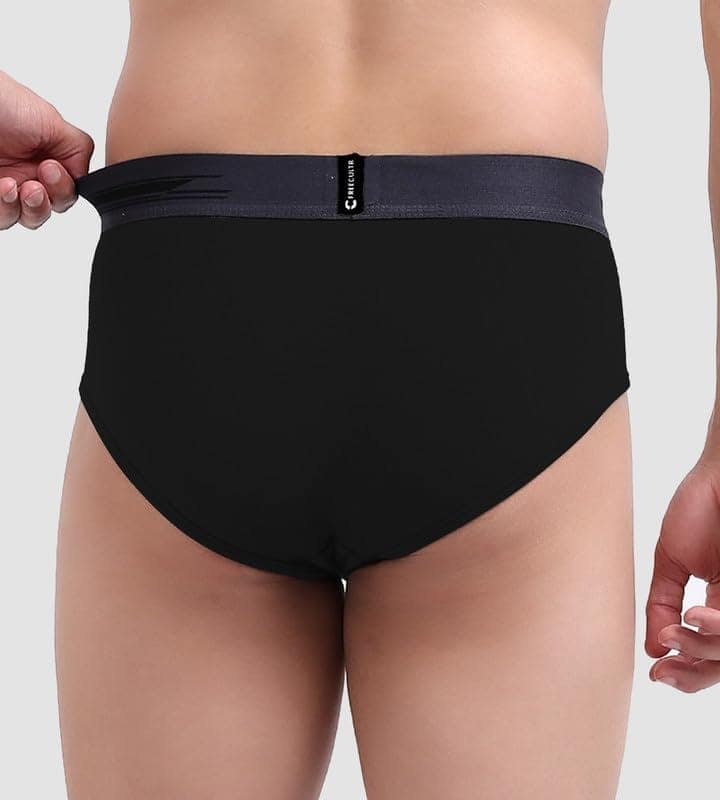 FREECULTR Men's Underwear Anti Bacterial Micromodal Airsoft Brief - Non Itch No Chaffing Sweat Proof Pack of 1-Pot Black view 3