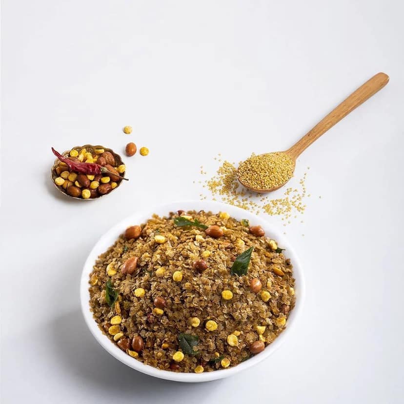 Trumillets Healthy Millet Snack for Kodo Millet Khara Chivda | Indian Masala Crispy Namkeen | Healthy And Hygienic Snacks | High Protein & Fiber Snack | No Preservative (Each 125 Gm Pack of 2) view 5