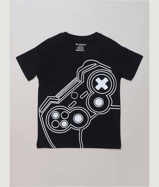 Be Awara Pack of 1 Boys Cotton T-Shirt ( Black )
