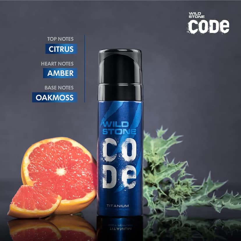 Wild Stone Code Titanium Body Perfume for Men | 120ml view 2