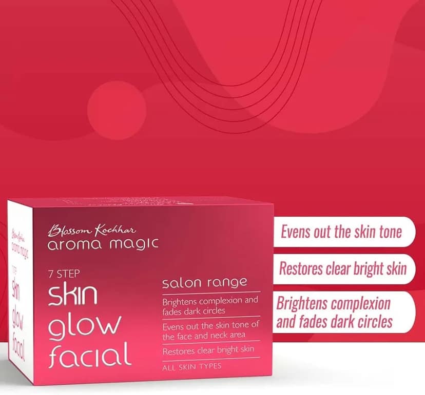 Aroma Magic 7 Step Skin Glow Facial Kit Salon Range (All Skin Types) (13ml+25gm) view 4