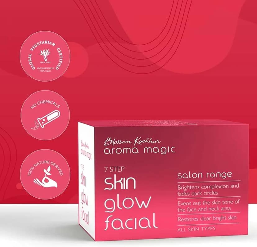 Aroma Magic 7 Step Skin Glow Facial Kit Salon Range (All Skin Types) (13ml+25gm) view 6