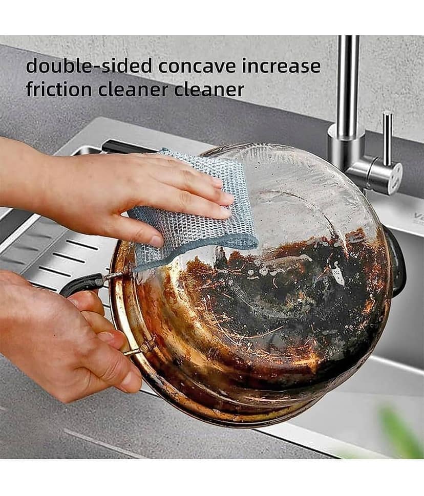 Bhavyta Non-Scratch Wire Dish Wash Cloth Scrubber ( Set of 12 ) view 2