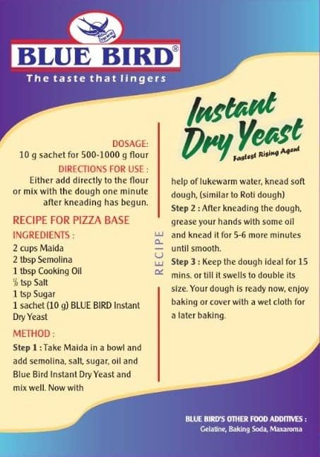 Blue Bird Instant Dry Yeast Carton, 20 gm view 2