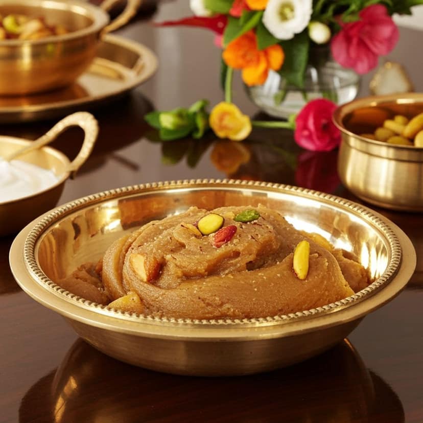 Pure Brass Halwa Bowl (BCMAS116 B) view 2
