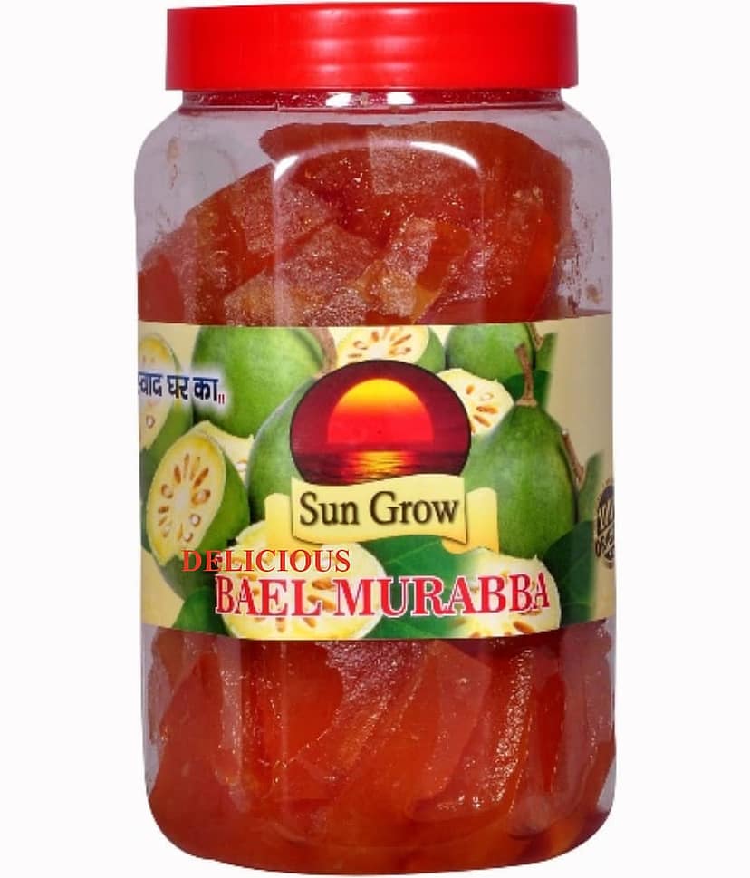 Sun Grow Home Made Organic Delicious Sweet Beal Murabba Pieces No Artificial Preservatives No Additives Pickle 1 kg