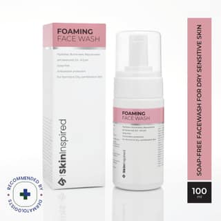 SkinInspired Foaming Face Wash For Deep Cleansing/Facewash for Glowing Skin/Daily-Use Face Cleanser for Women & Men/Natural Foaming Face Wash for Normal to Dry & Combination Skin (100 ml)