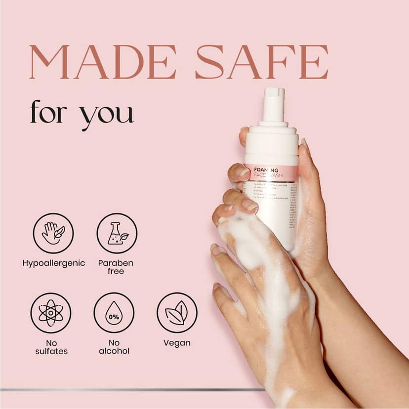 SkinInspired Foaming Face Wash For Deep Cleansing/Facewash for Glowing Skin/Daily-Use Face Cleanser for Women & Men/Natural Foaming Face Wash for Normal to Dry & Combination Skin (100 ml) view 5