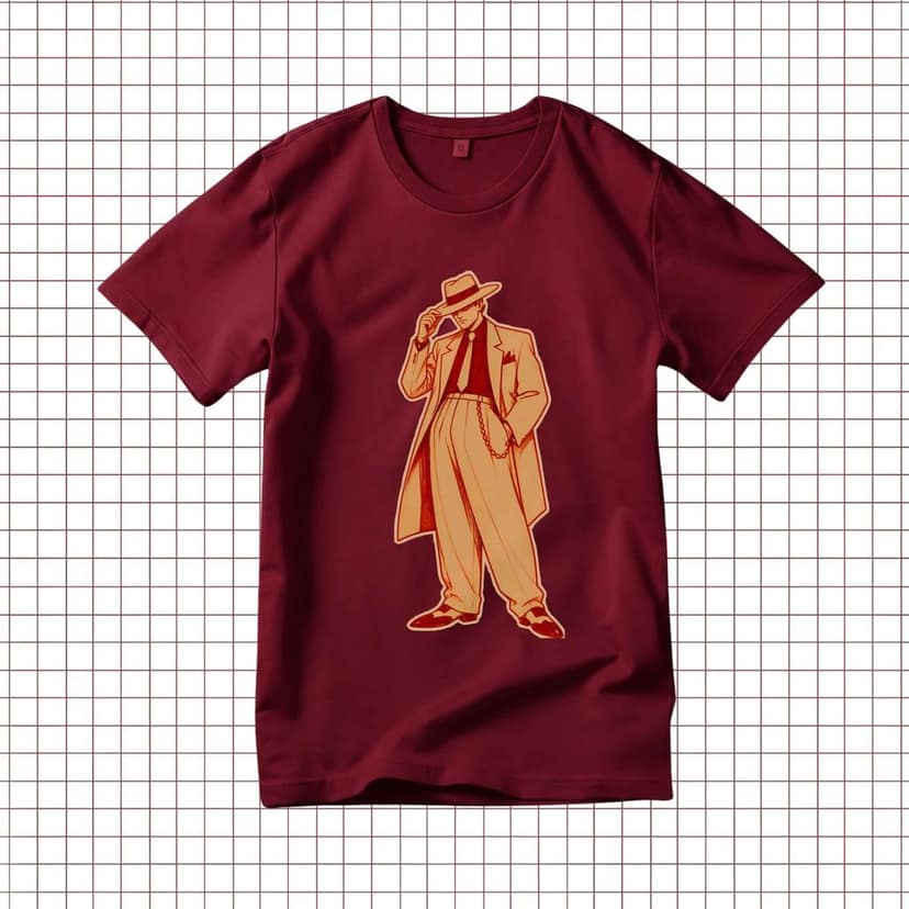 Trishoolin Gentleman Dancing Music & Dance Theme T-Shirt | Design 70012MB | Cotton Regular Fit | Crew Neck / Round Neck Half Sleeve | Pack of 1 view 2