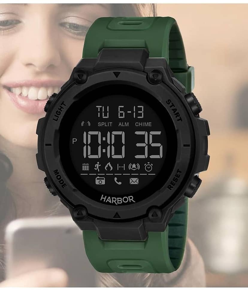 Harbor Green Silicon Digital Men's Watch