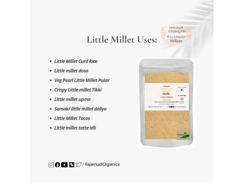 Rajamudi Organics Saame - Little Millet - 500 Gram view 3