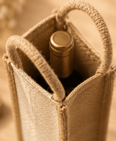 Handmade Jute Water Bottle Bag for Travel and Everyday Use view 3