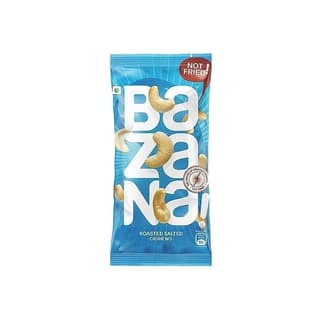 Bazana Roasted Salted Cashews | Nutritious Snack with Essential Nutrients | Perfectly Roasted for Satisfying Crunch | Versatile Snacking Experience | Portion-Controlled Packs, 18g (Pack of 15)