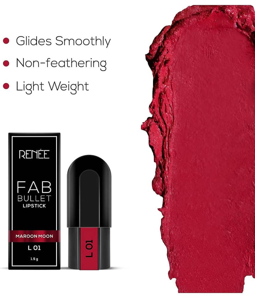 RENEE Fab Bullet Lipstick L 01 Maroon Moon, 1.5gm view 2