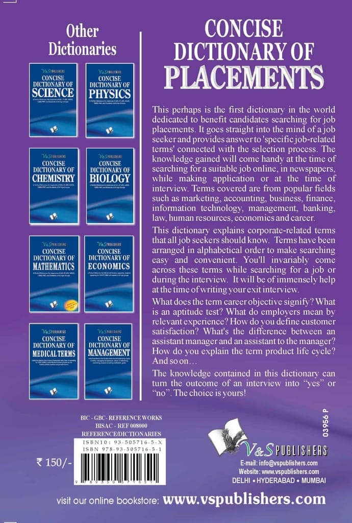 Concise Dictionary Of Placements view 2