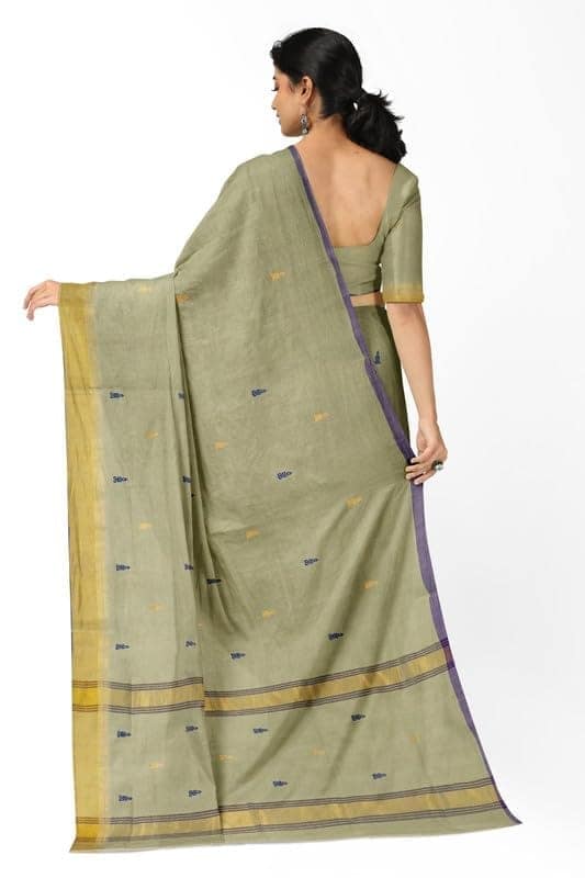 APCO Handloom - Women's Rahajmundry Pure Cotton Grey Handloom Saree (Angara Handloom Saree) 78 view 3