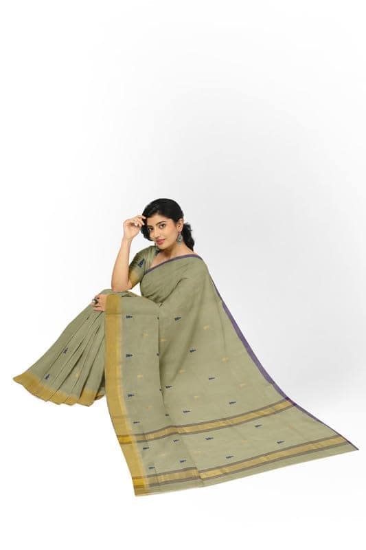 APCO Handloom - Women's Rahajmundry Pure Cotton Grey Handloom Saree (Angara Handloom Saree) 78 view 4