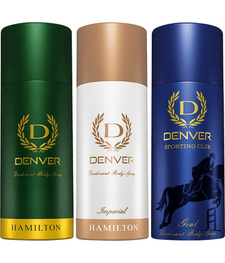 Denver Hamilton, Imperial & Goal 150 ml Deodorant Spray for Men 450 ml ( Pack of 3 )