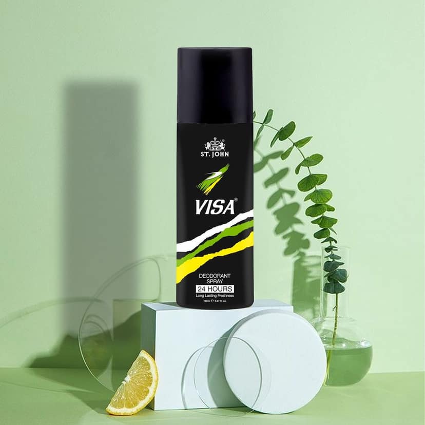 ST.JOHN Deo VISA Deodorant Body Spray for Long Lasting Protection 150ml (Pack of 12) view 2