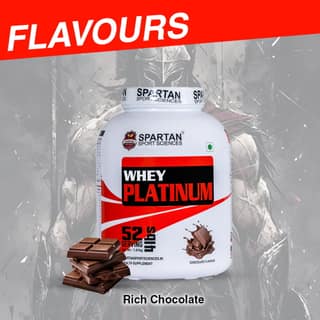 SPARTAN SPORT SCIENCE Whey Platinum Protein Powder Concentrate Supplement with 24g Protein, 12g EAA, 5g BCAA, 4g Glutaine Acid for Men & Women