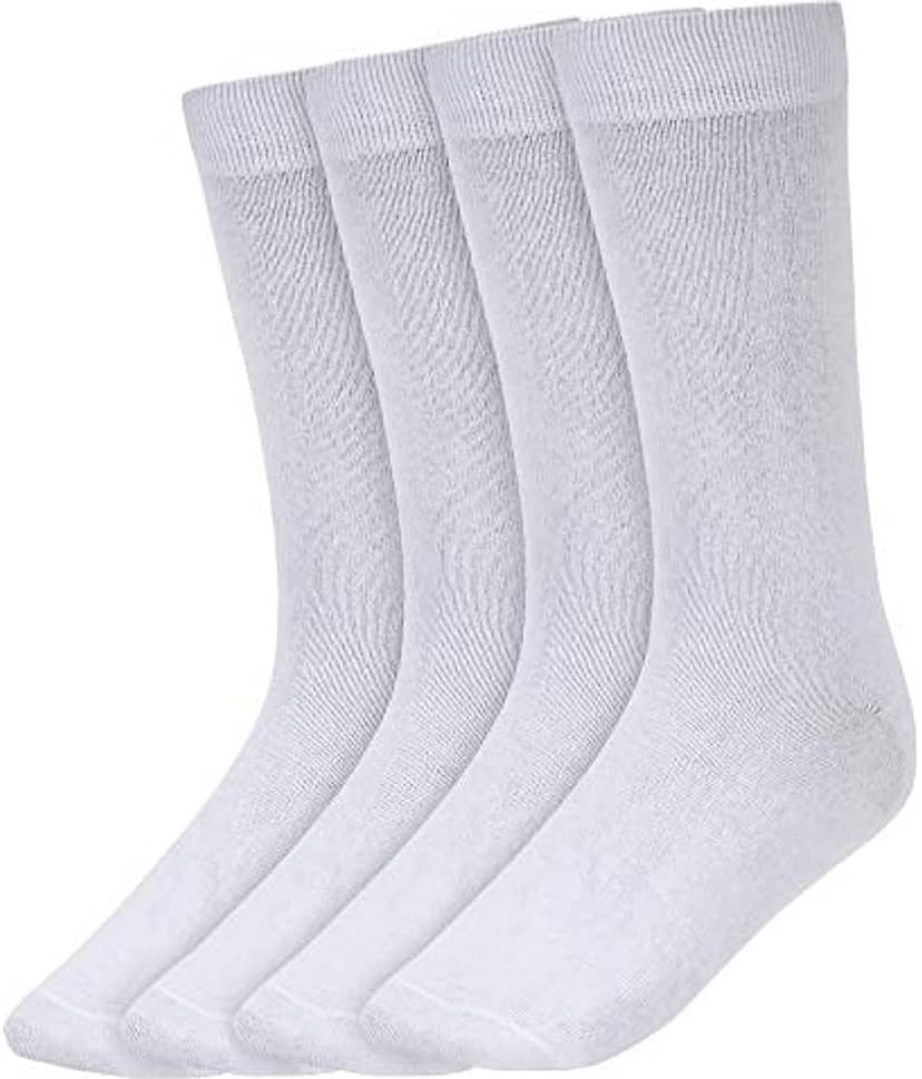 Creature - Cotton Men's Solid White Ankle Length Socks ( Pack of 4 )